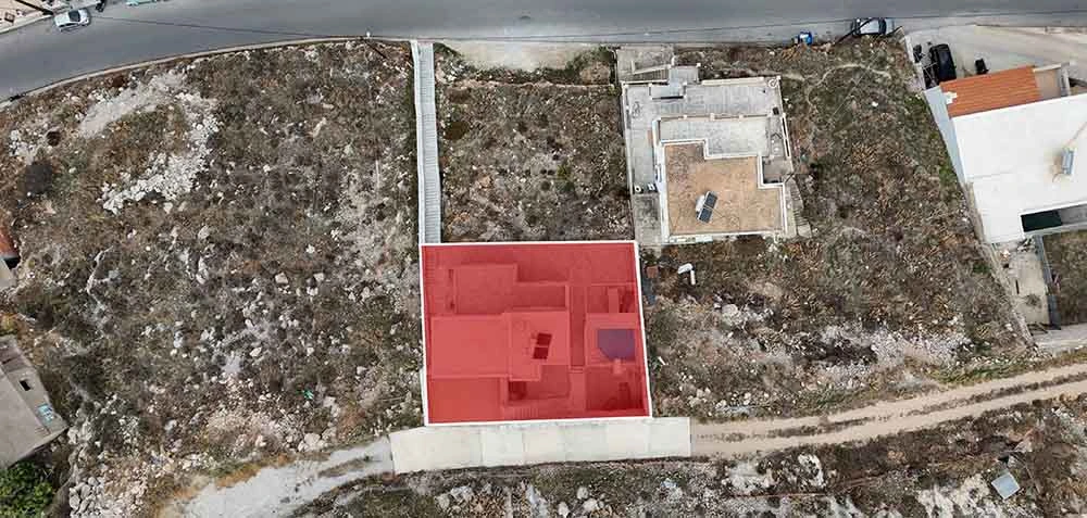 Masterplan of an amazing villa customized by the architect with the outdoor areas and the swimming pool